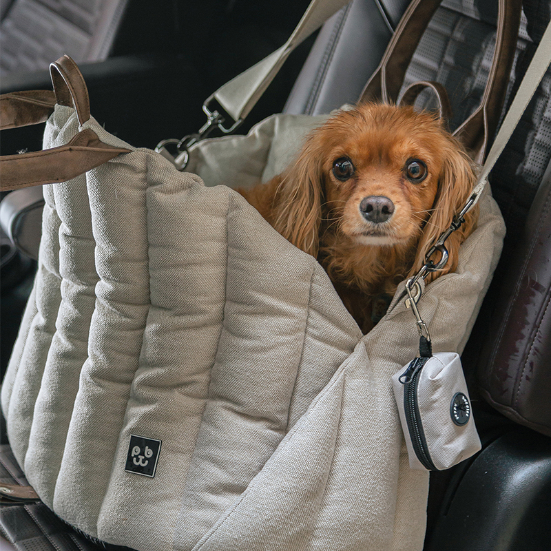 PEPPY BUDDIES BEST SELLERS 2 In 1 PET SLING BAG DOG CAR SAFETY BED WITH LEASH CONNECTOR