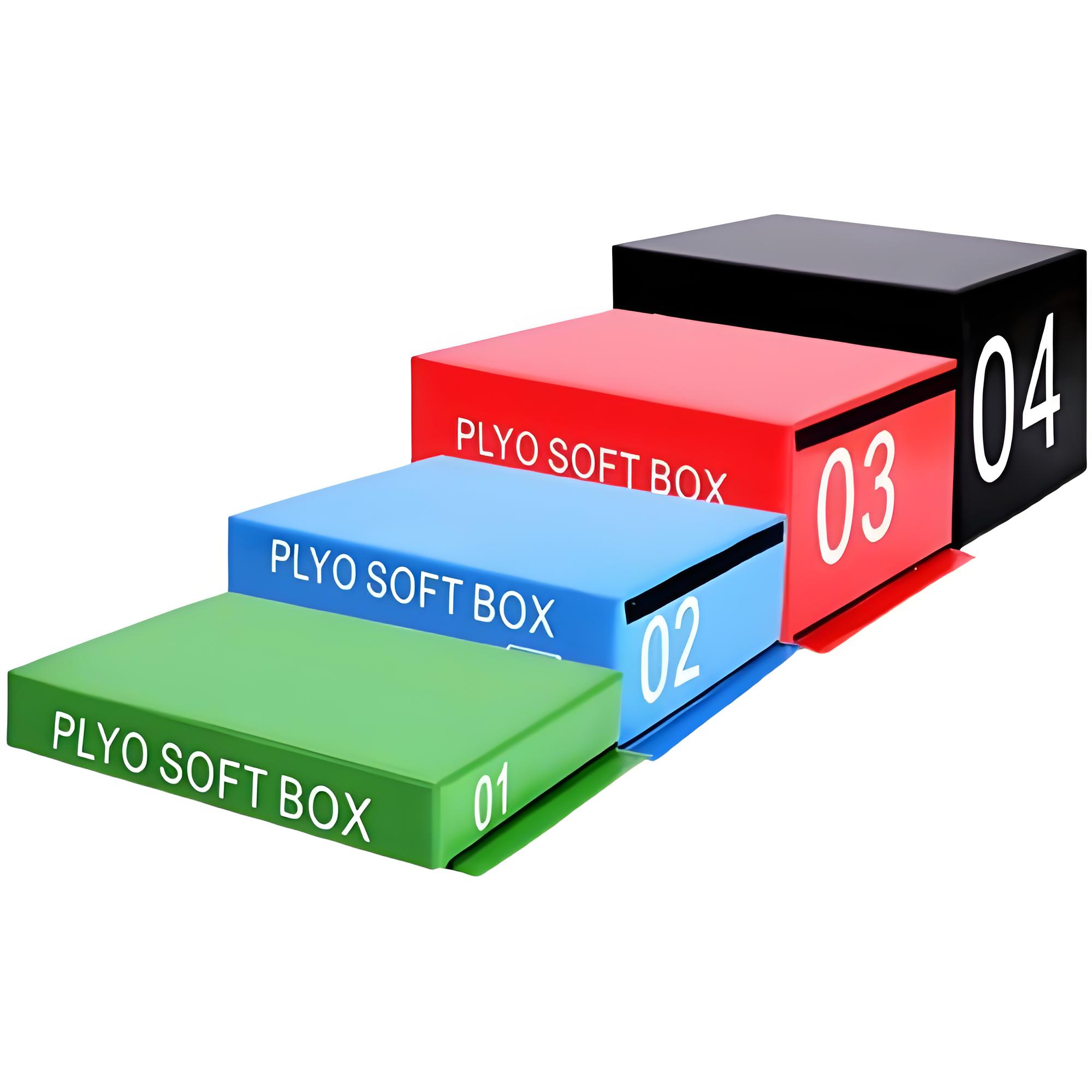 4 Section Trapezoid Kids Jumping Box PVC/EPE Soft Durable Eco-Friendly Anti-Slip Adjustable Height Plyometric Training Box