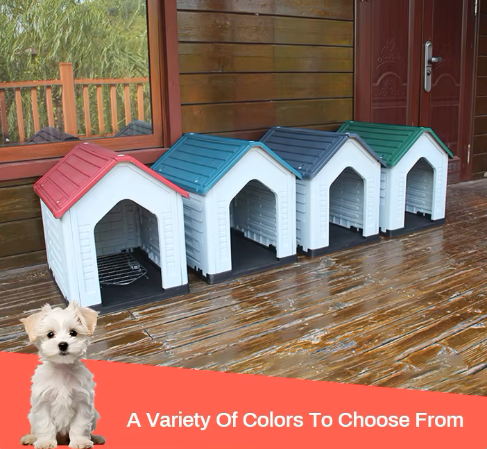 Modern Outdoor Foldable Plastic Dog Kennel Sustainable Pet Shelter with Animal Pattern for Living Room Dog House