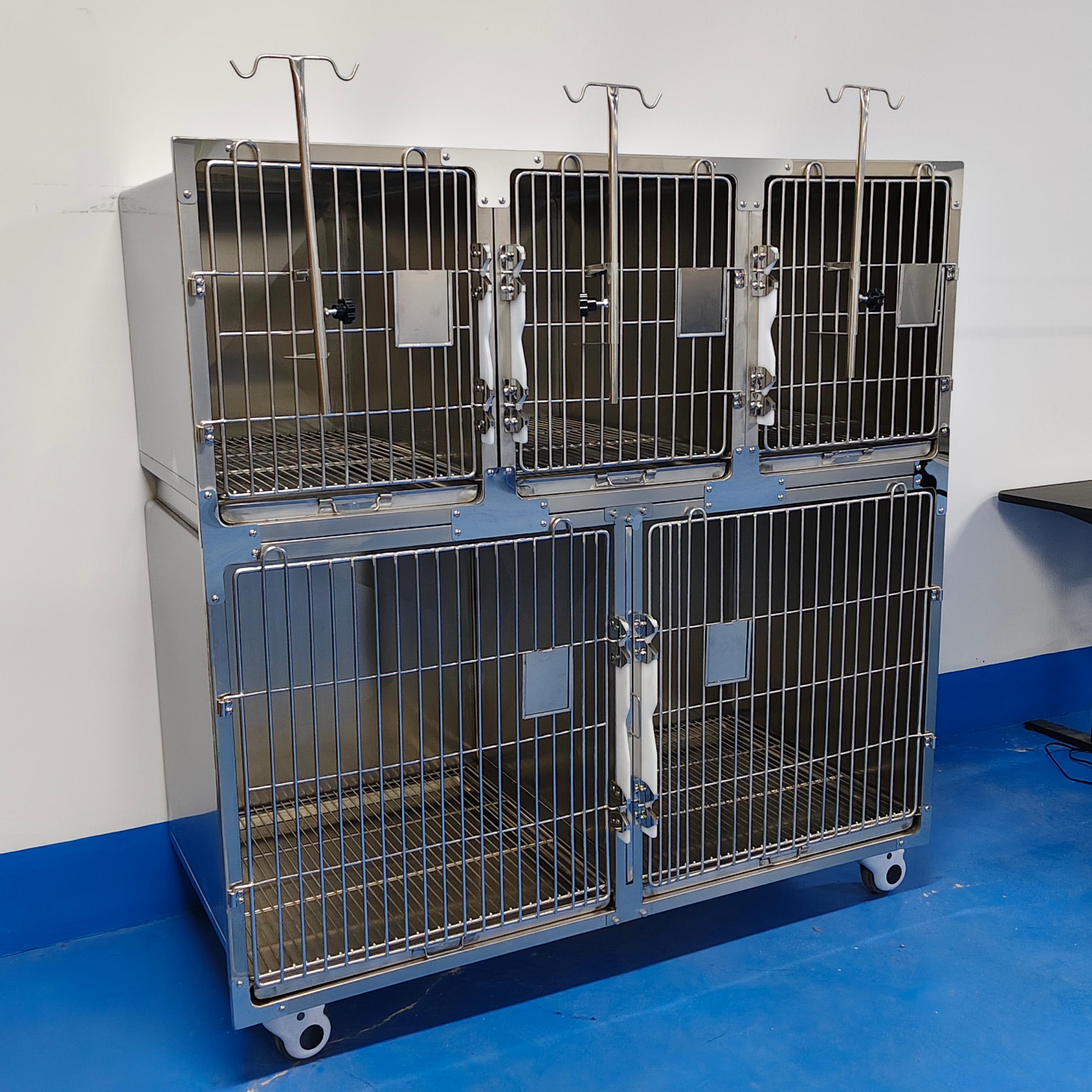 Expandable 2-Level Dog Cage, Easy Disassembly &amp; Washable, Quiet Chew-Proof, Training Crate for Home