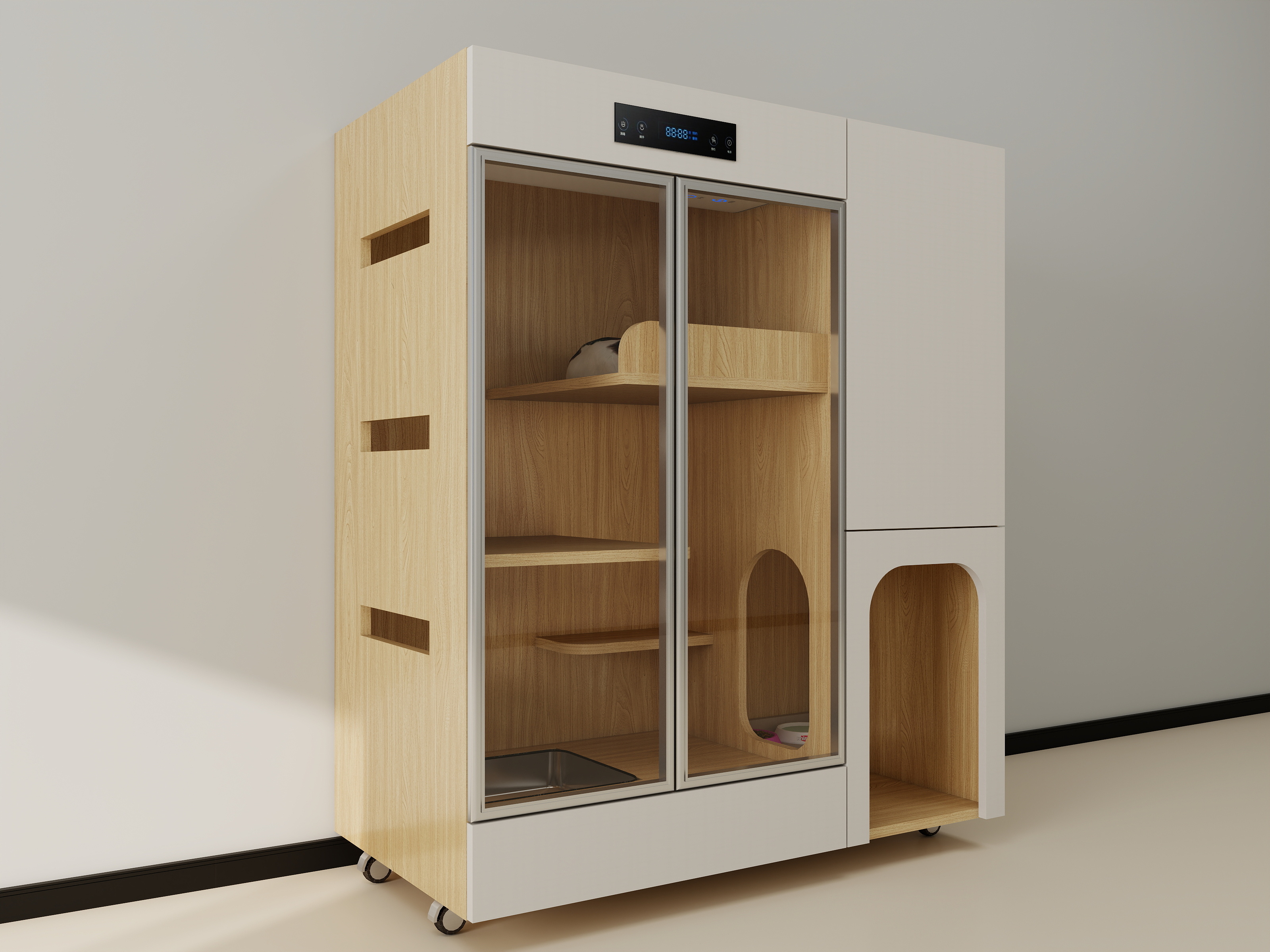 Light Luxury Modern Indoor Dog Cat Animal Pet Furniture House Cabinet Houses Cages