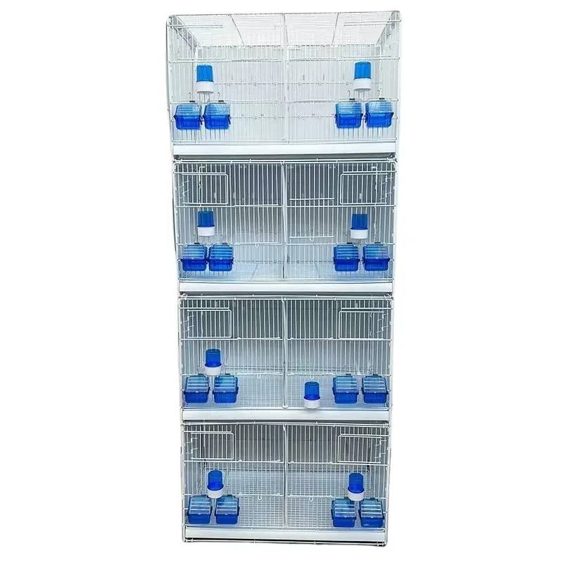 Best Selling Foldable Stackable Small Bird Cage Multilayer Movable Splice Parrot Breeding Cage Box for Lovebirds Aviary Supplies