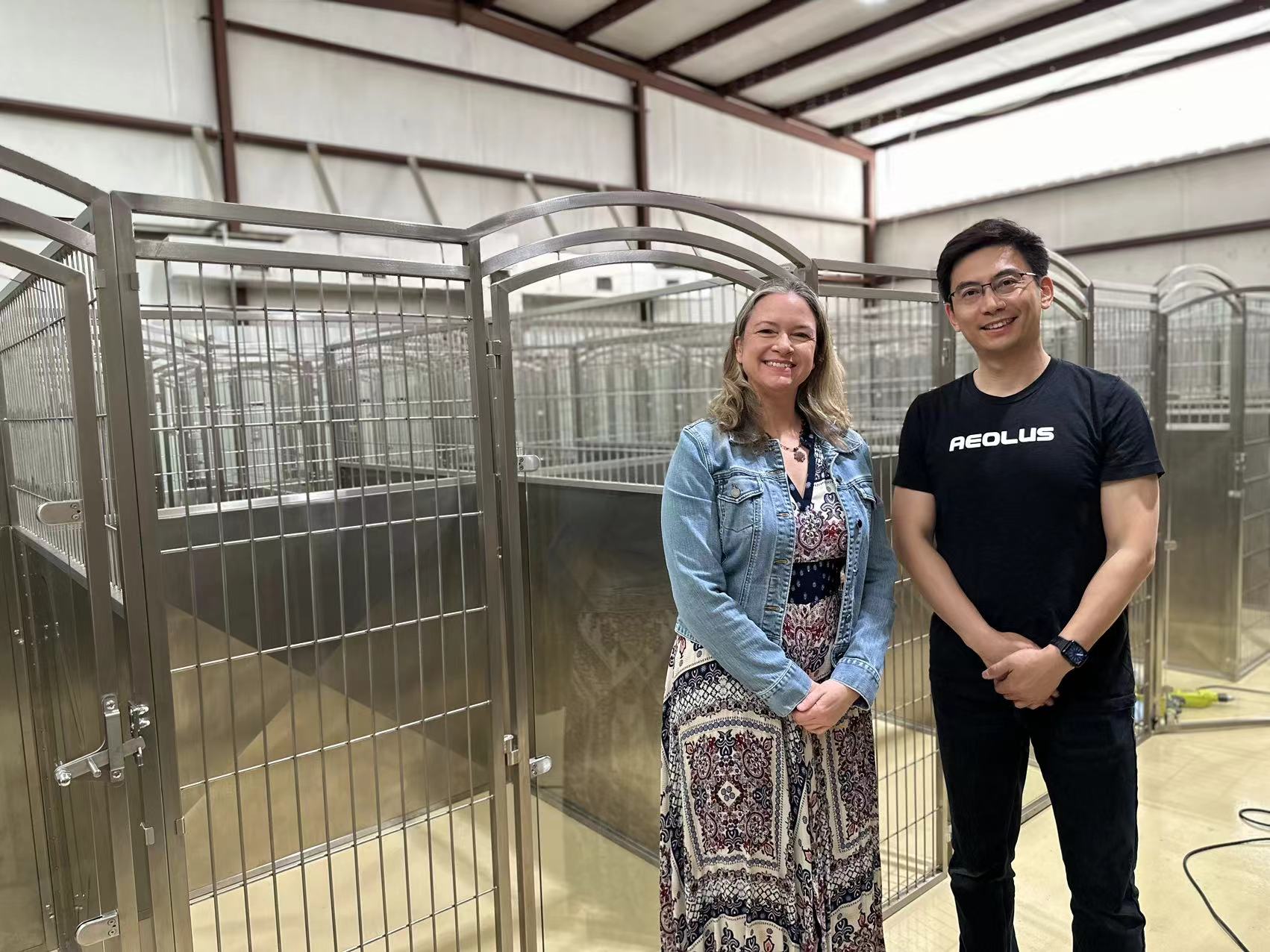 Pet Hospital Luxury Simple Solid Stainless Steel Kennels Pet Boarding Modular Large Dog Kennel 3D Customization Multifunction