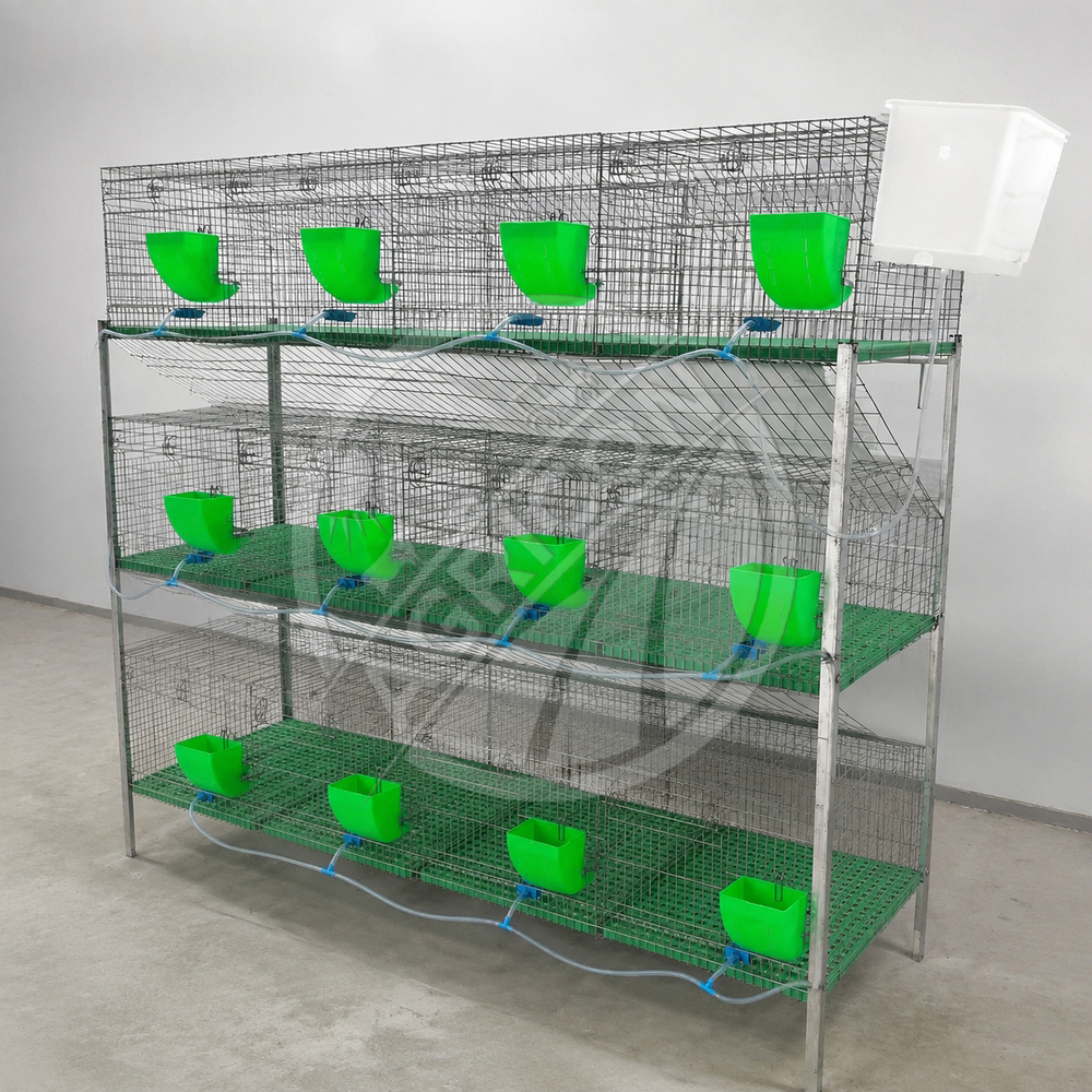New Rabbit Breeding Cages Galvanized Steel H Type Easy Clean Removable Tray for Commercial Meat Rabbit Farm 15-20 Year Lifetime