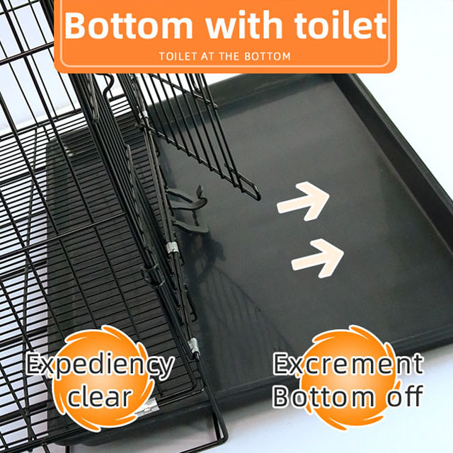 Low MOQ Small Medium Breed Dog Powder-Coated Finish Rust-Resistant Removable Tray Easy to Clean Top Opening Metal Wire Dog Crate