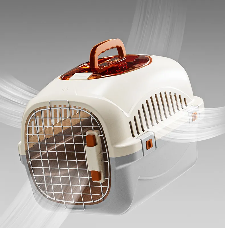 Airline-Approved PP Plastic Pet Transport Cage - Ventilation Setup