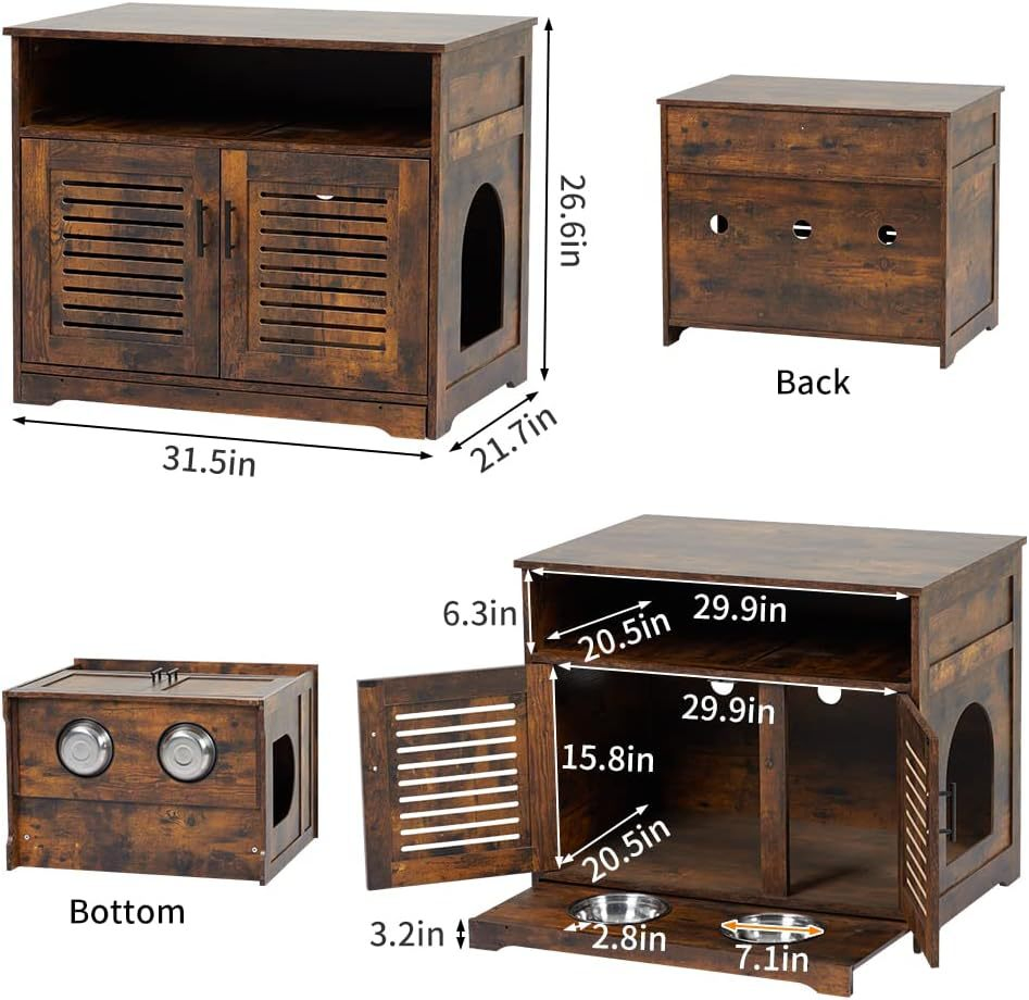 High Quality Enclosure Cat Cabinet, Indoor Cat House, Hidden Cat House for Pet