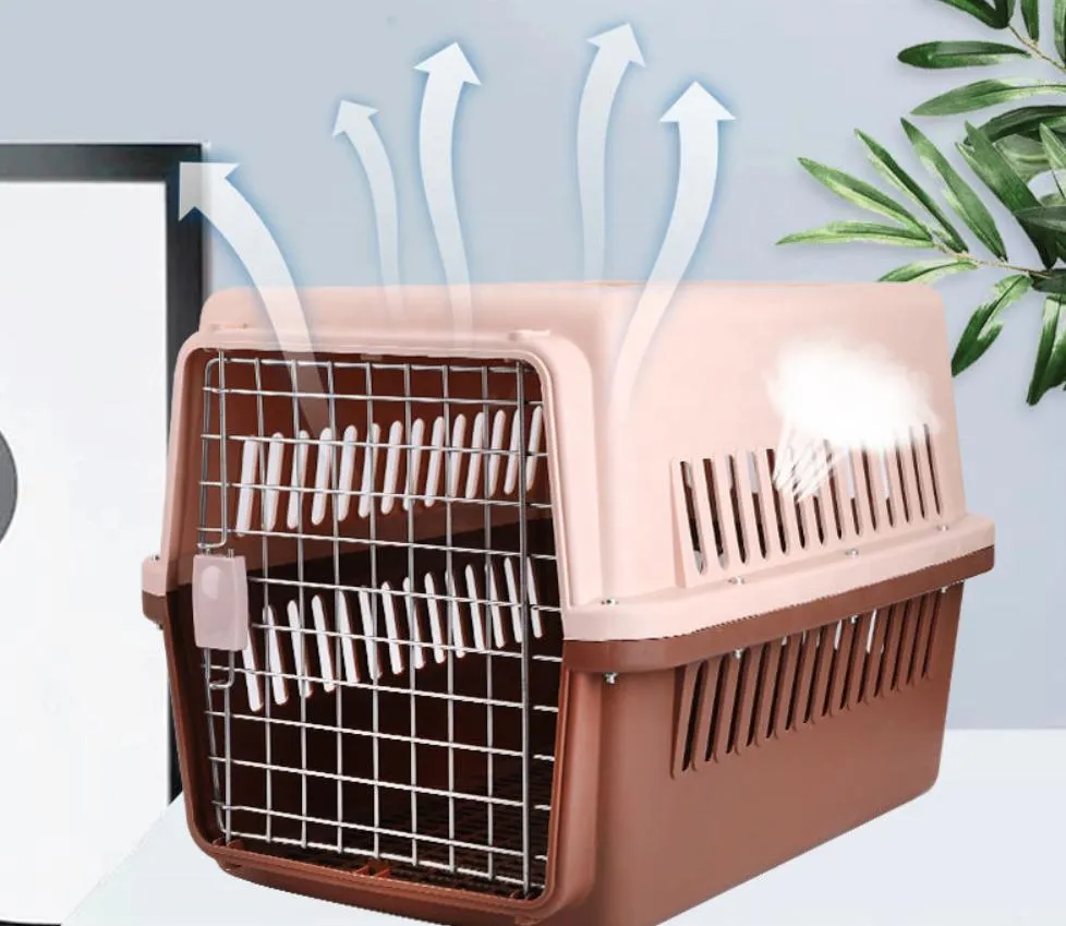 High Quality Ventilation Airlines Approved Plastic Travel Pet Cage Outdoor Pet Airplane Box