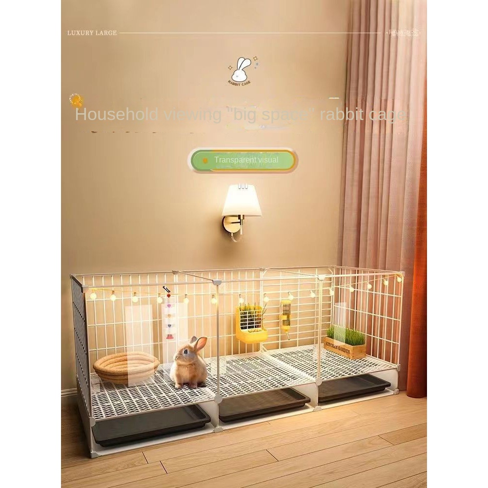OEM/ODM Large Indoor Rabbit Cage With Automatic Drip Tray, Transparent Pet House