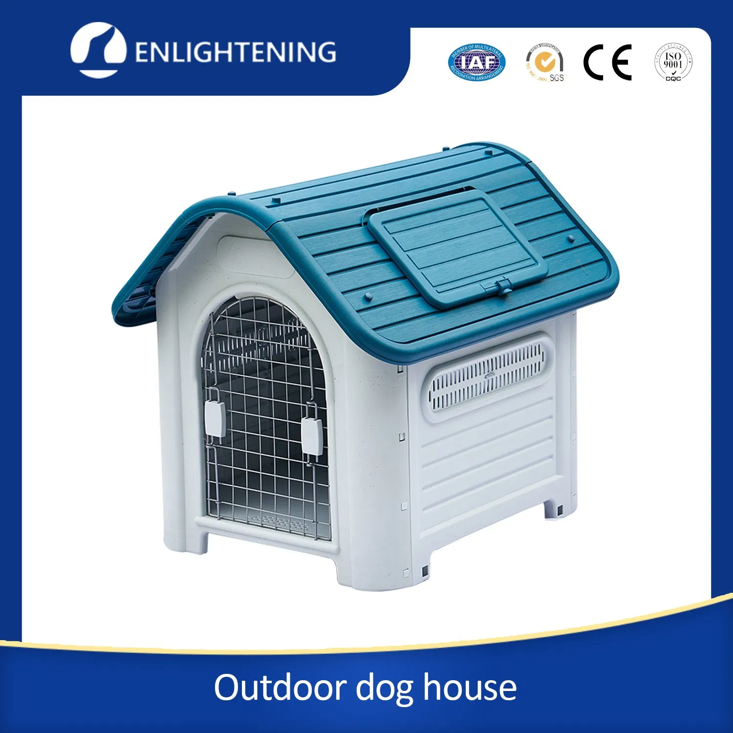 Luxury PP Dog House Outdoor Large Pet Cages Nest for Sale for Dog Run Fence Panels Manufacturer Outdoor Plastic Kennel Pet Cage Dog House