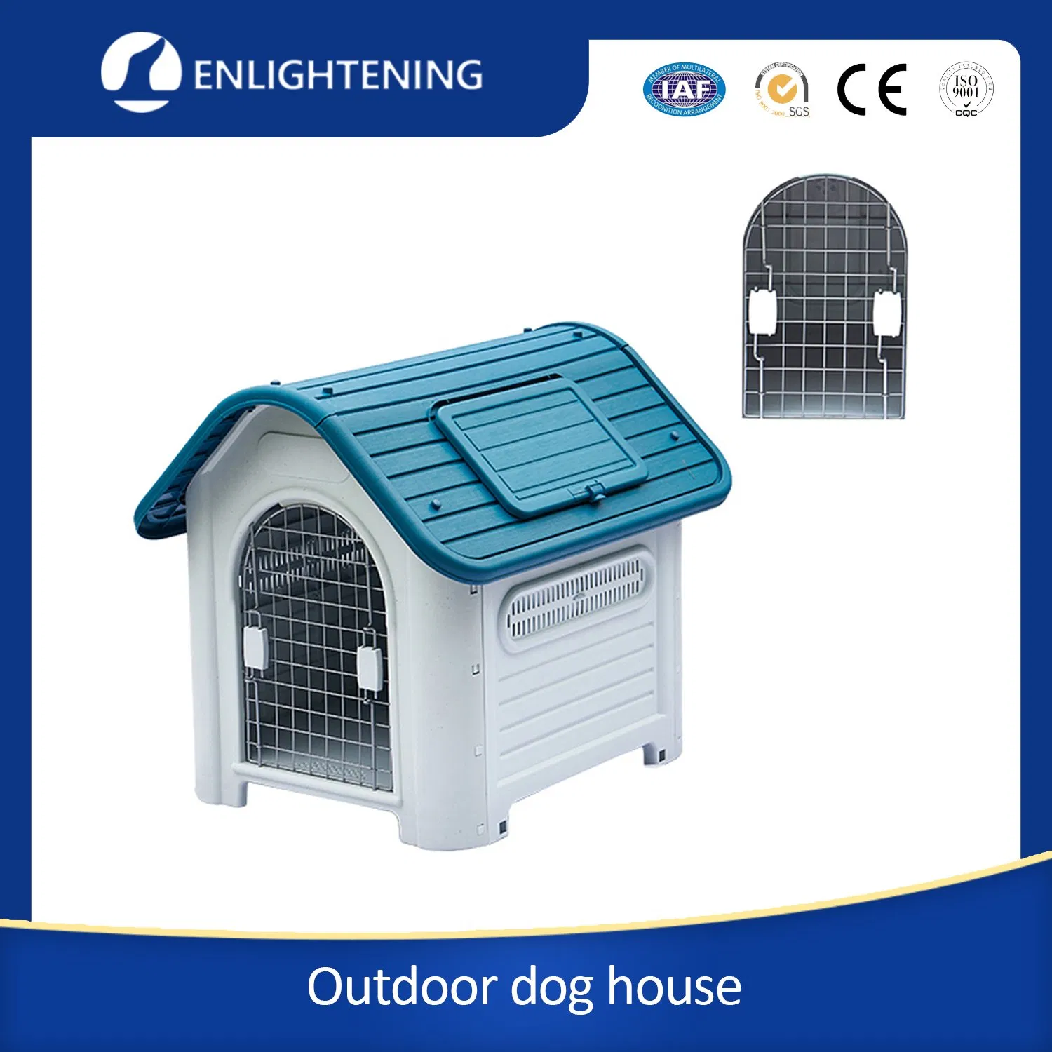 Luxury PP Dog House Outdoor Large Pet Cages Nest for Sale for Dog Run Fence Panels Manufacturer Outdoor Plastic Kennel Pet Cage Dog House