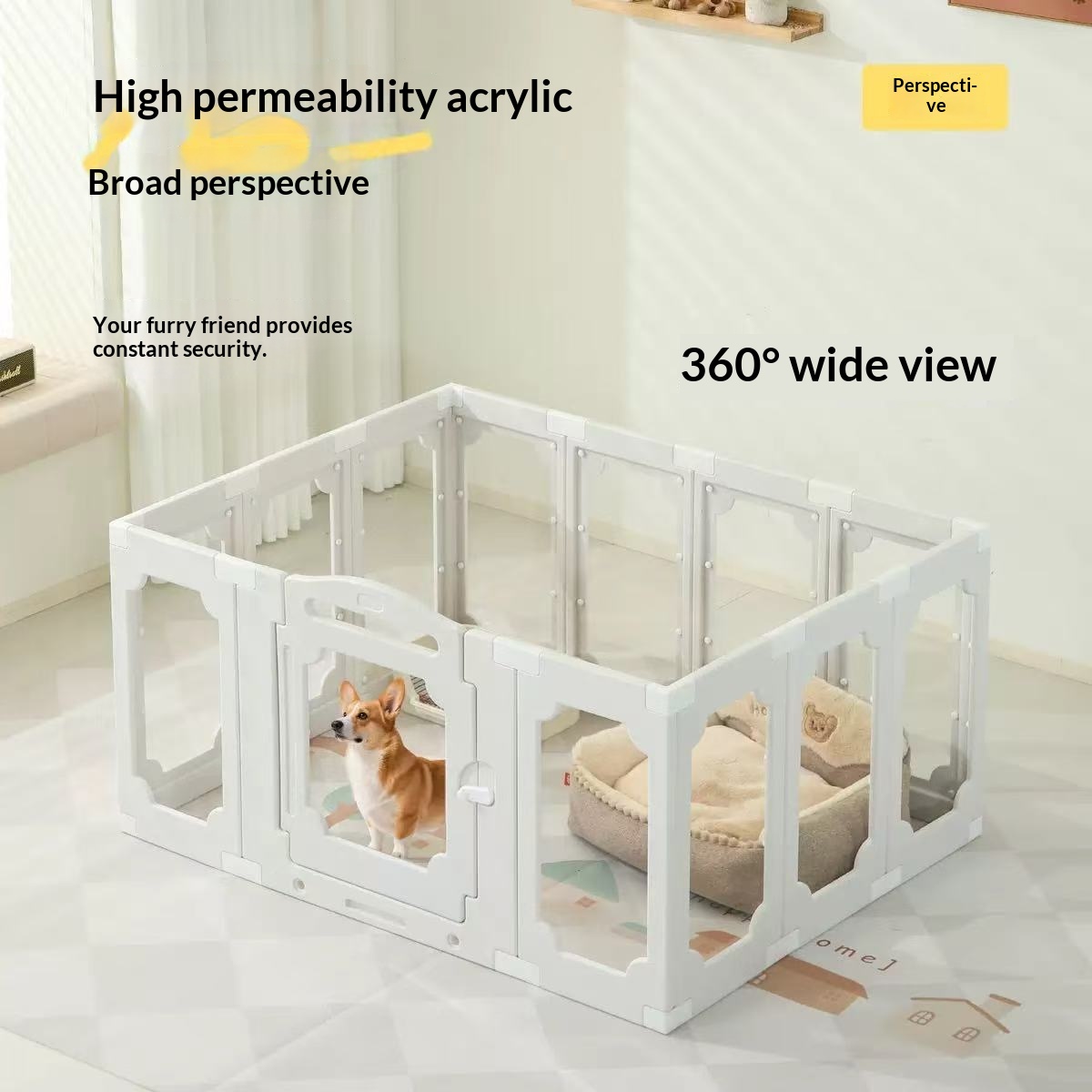 Wholesale Pet SuppliesTransparent Dog Playpen Acrylic Pet Enclosure Thickened HDPE Panels for Indoor Puppy Room Multi-Scene Use