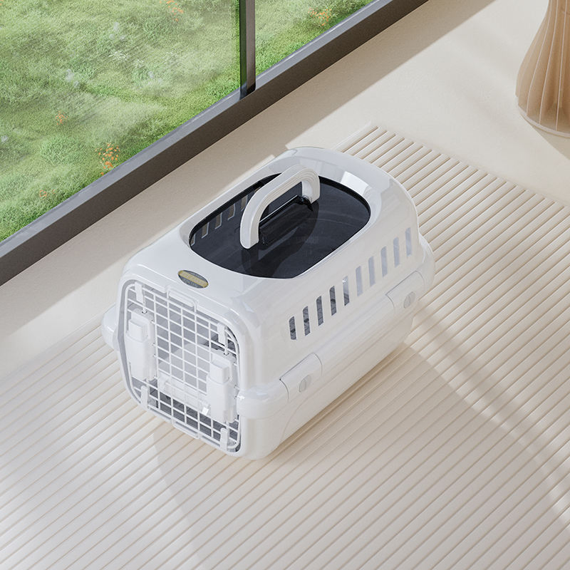 New Design Red Airline Shipping Approved Plastic Travel Transport Cage for Dogs