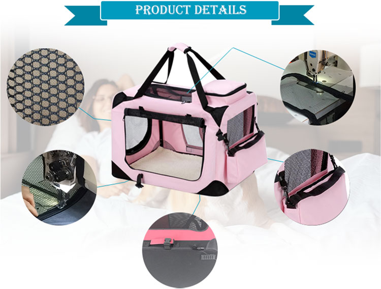 Luxury Modern Style Foldable Portable Pet Dog House Soft Crate Carrier Cage Kennel