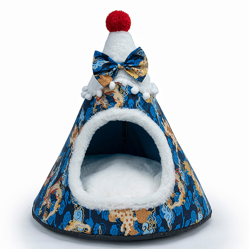 Winter Warm Soft Comfortable Christmas Cozy Nesk Bed Cat House Pet for Small Dogs