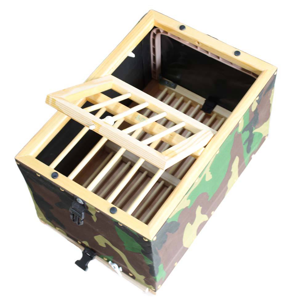 Foldable Wooden Pigeon Release Cage &amp; Racing Training Crate Portable Handheld Eco-Friendly Rectangle Pigeon Carrier