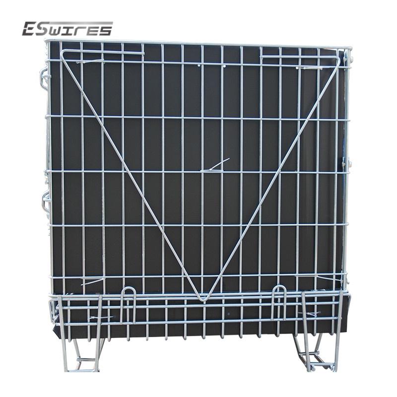 Customized Packaging Foldable Mesh Design Metal Collapsible Crate For PET Preforms Storage