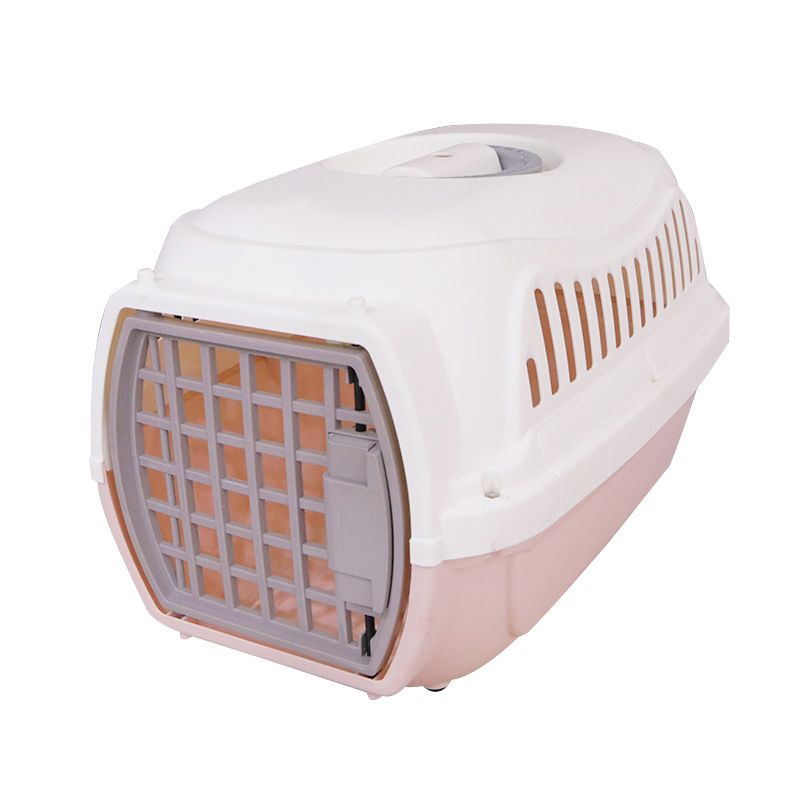 Plastic Portable Cat Dog Luxury Air Carrier Cage Airline Approved Pet Travel Box
