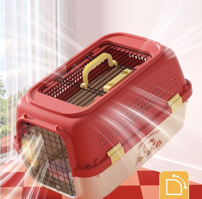 Durable Airline Approved Cat Carrier Cage for Travel and Vet Visits