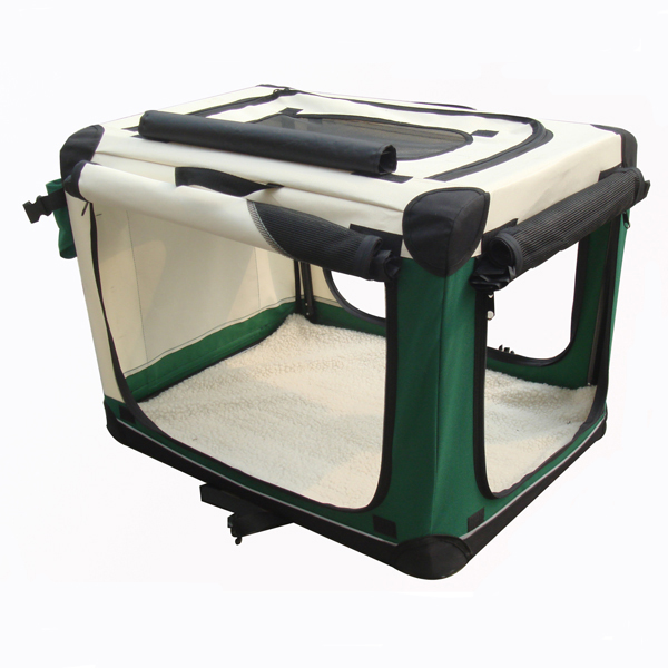 Fashion L Dog Carrier Pet Transport Box Dog Cage with Washable Cover and Soft Cushion