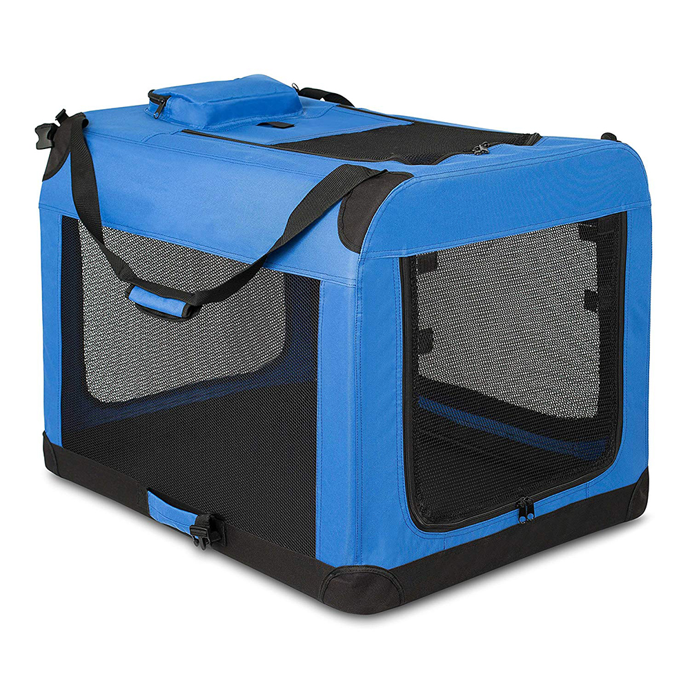 Soft Easy to Fold Foldable Comfy Dog Travel Crate Dog Carrier Carry Dog Crate Washable Fabric Cover for Indoor &amp; Outdoor Use