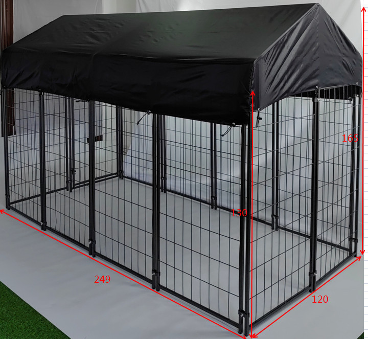 YOELLEN Durable Practical Steel Metal Large Size Dog Kennel Outdoor Garden Home Use 8/12 Pieces Heavy Duty Dog Crate Playpen