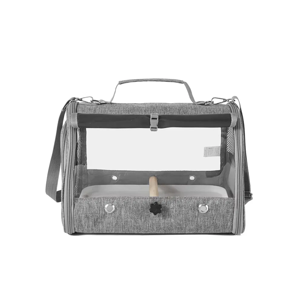 Airline Approved Bird Travel Carrier Breathable Mesh Transparent Parrot Portable Cage