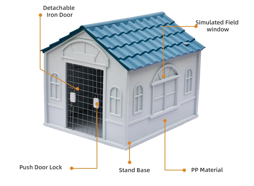Factory Modern Eco Friendly Outdoor/Indoor Luxury Pet Villa Cats Cage Foldable House PVC Large Pet Dog House for Sale
