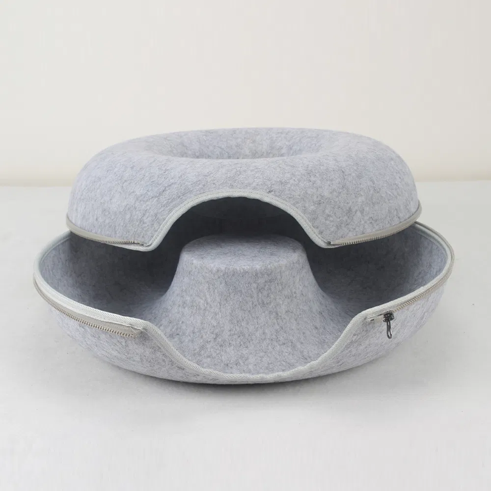 Wholesale New-Style Customized Design Popular Colorful Breathable Fabric Pet Cat Donut Bed Cat Tent House