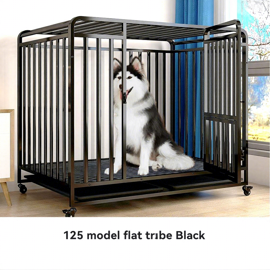 Heavy Duty Furniture Style Portable Foldable Metal XXXL Dog Crate Kennel with Button Lock Pet Furniture