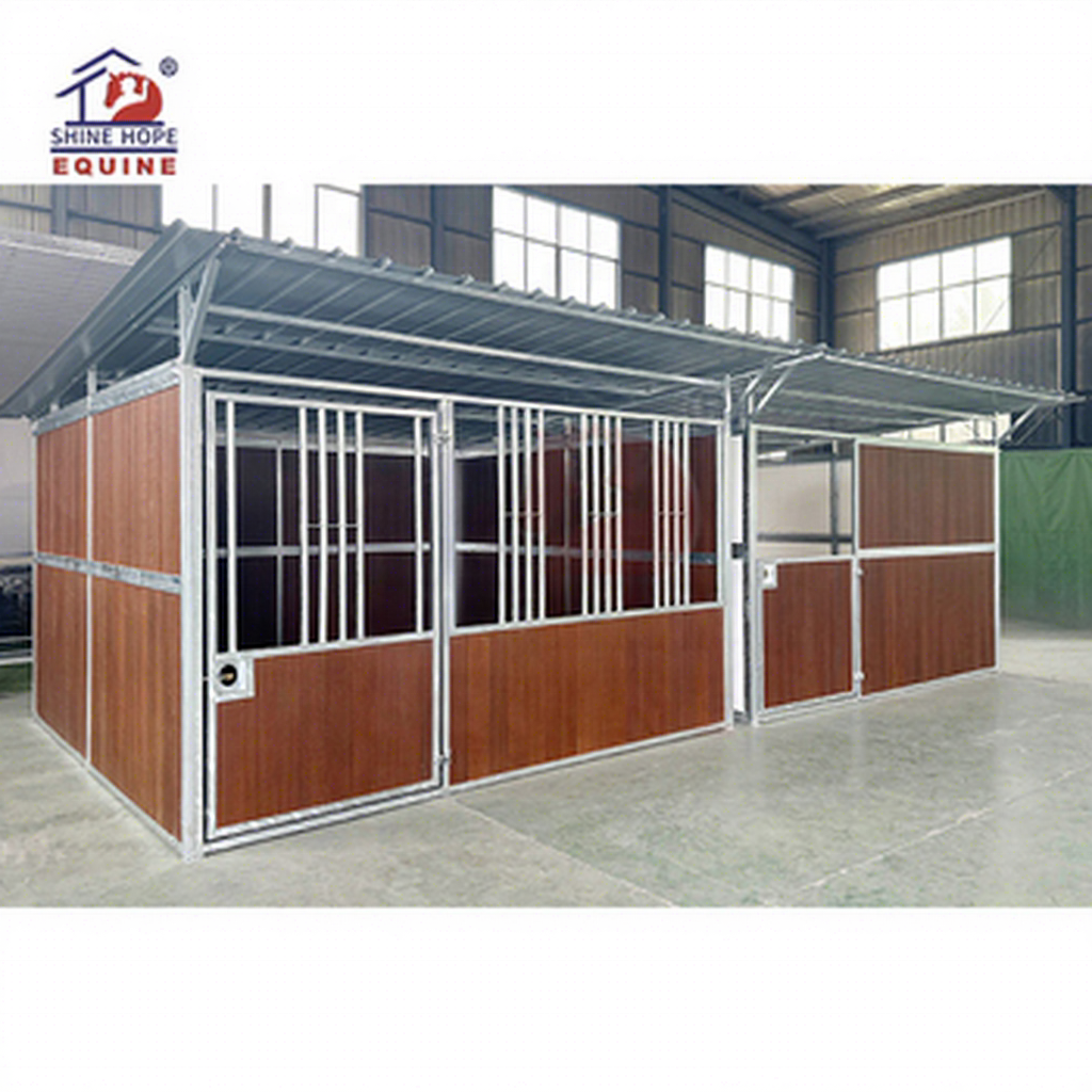 Permanent Run In Shed Outside Horse Stall Stable Panels Horse Shelter For Farm