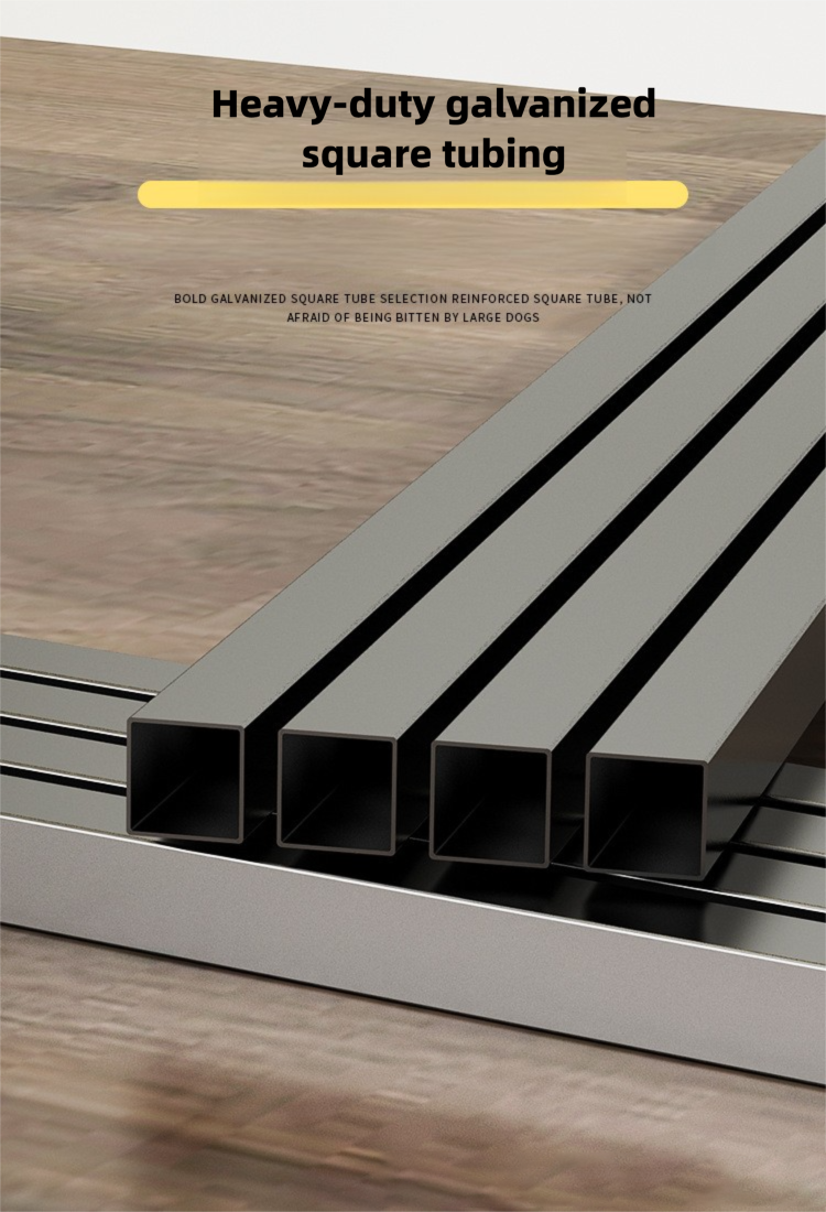 Heavy-duty galvanized square tubing
