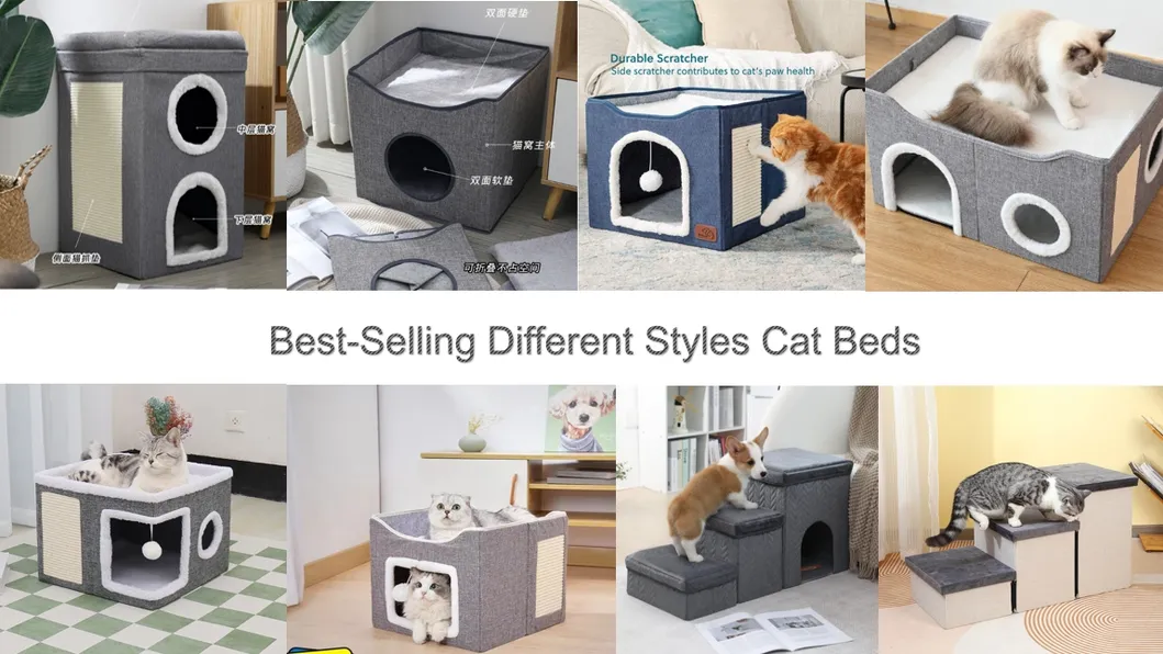 Pet Supply Multi-Functional Pet Bed Foldable Cat House