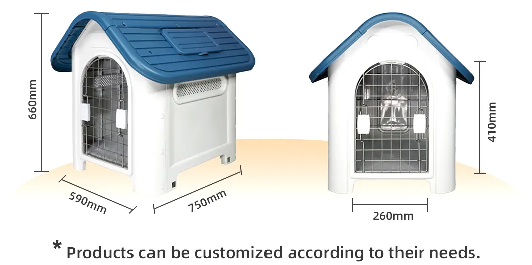 Luxury All-Season Availability Weatherproof Plastic Dog Kennel Insulated Breathable Non Toxic Outdoor/Indoor Pet Dog House for Backyard Garden