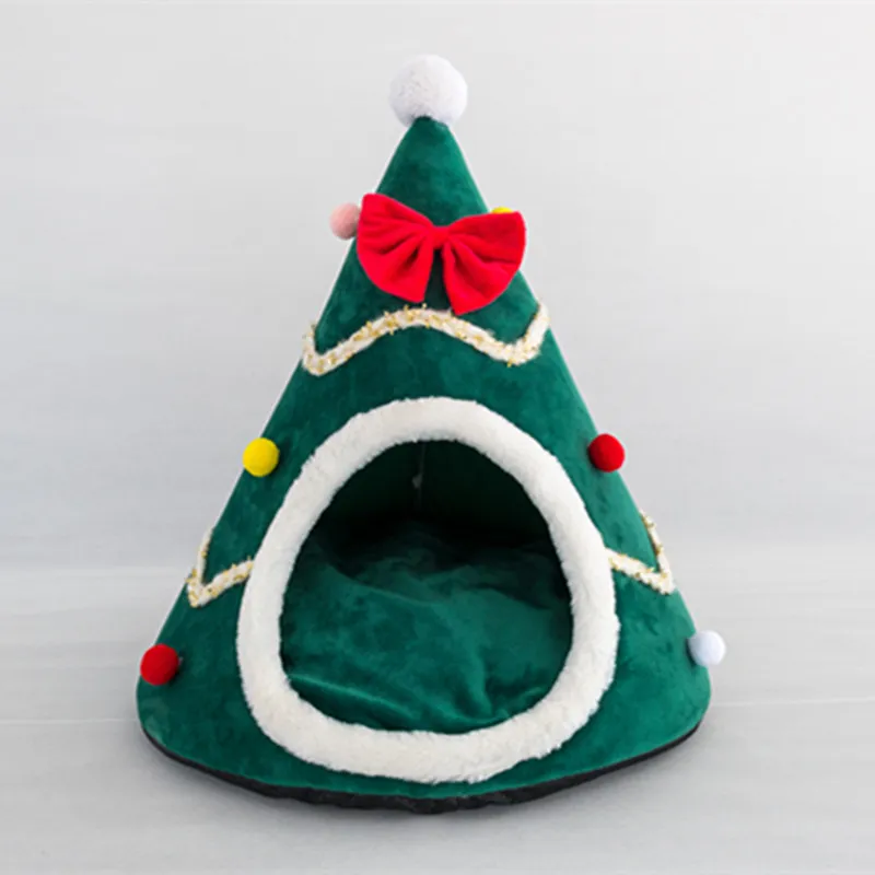 Winter Warm Soft Comfortable Christmas Cozy Nesk Bed Cat House Pet for Small Dogs