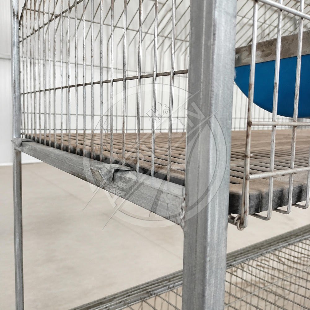 New Rabbit Breeding Cages Galvanized Steel H Type Easy Clean Removable Tray for Commercial Meat Rabbit Farm 15-20 Year Lifetime