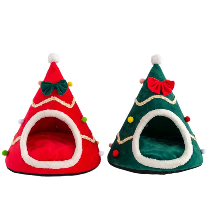 Winter Warm Soft Comfortable Christmas Cozy Nesk Bed Cat House Pet for Small Dogs