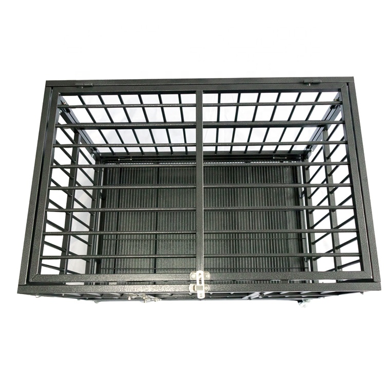 Dog Cage Crate Heavy Duty Strong Metal Kennel Playpen for Large Dogs with Four Wheels