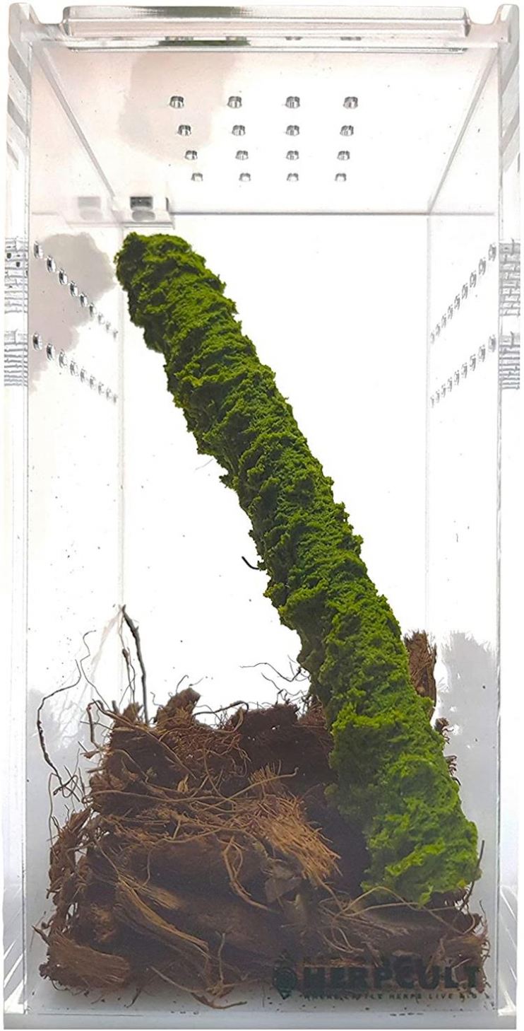ART Luxury Acrylic Reptile Enclosure with Stainless Steel Frame Small Pet Cage Plastic Tray Breathable Design