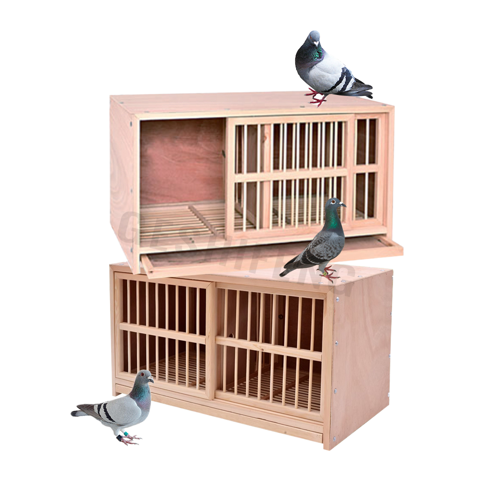All Seasons Modular Wooden Bird Cage Racing Pigeon Loft for Breeding Pigeons Button Closure Breathable Design