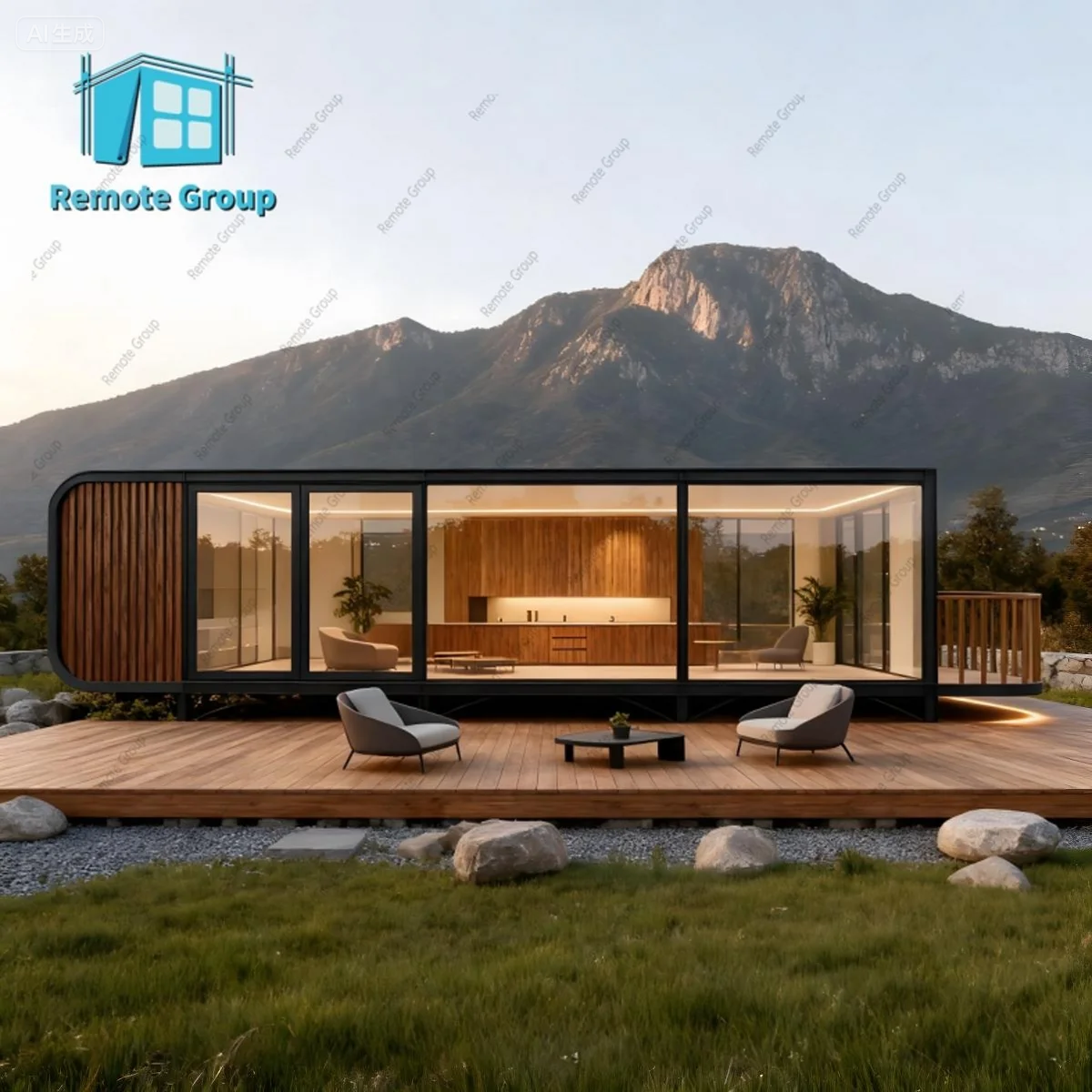 Wholesale Ready To Shipping Apple Homes Prefab Houses Container Tiny Houses Outdoor Office Pod Prefabricated Houses Apple Cabin
