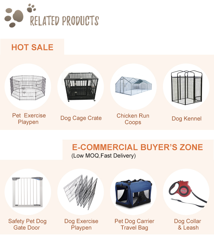Outdoor Foldable Dog Metal Cage for Large Dogs