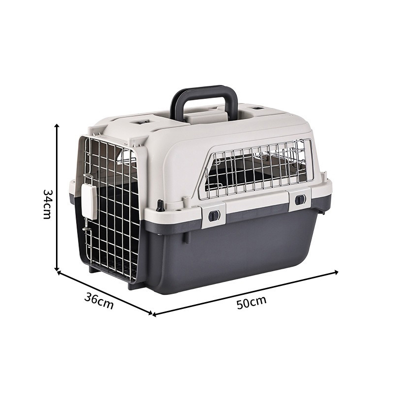 Multi Size Hot Selling Durable Travel Pet Carrier Outdoor Portable Airline Pet Cage Plastic Kennel Wheel Pet Cage Carrier