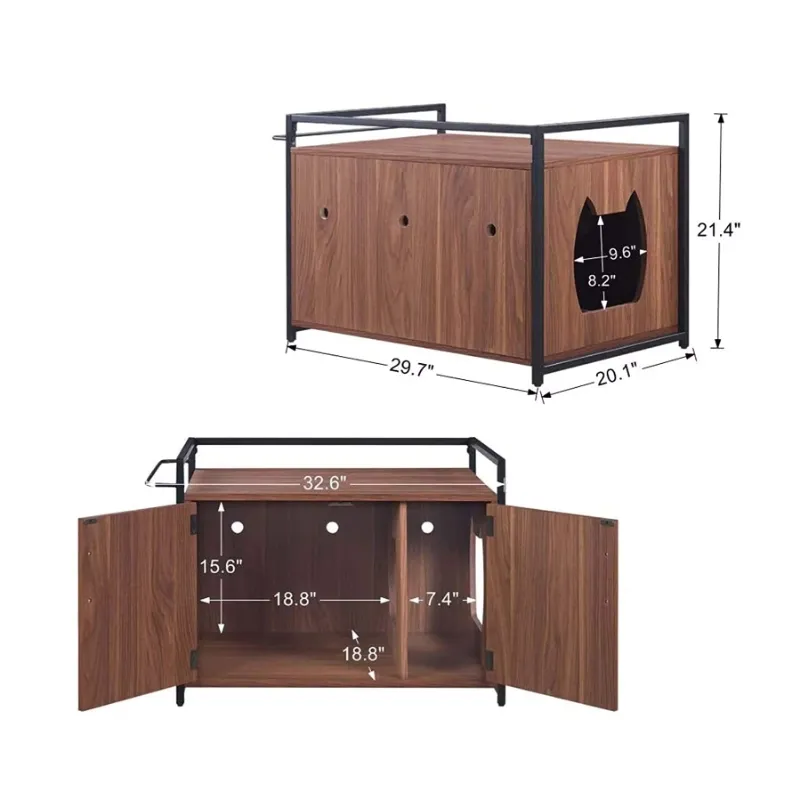 Modern Furniture Multi-Functional Hidden Pet Cat House with Door