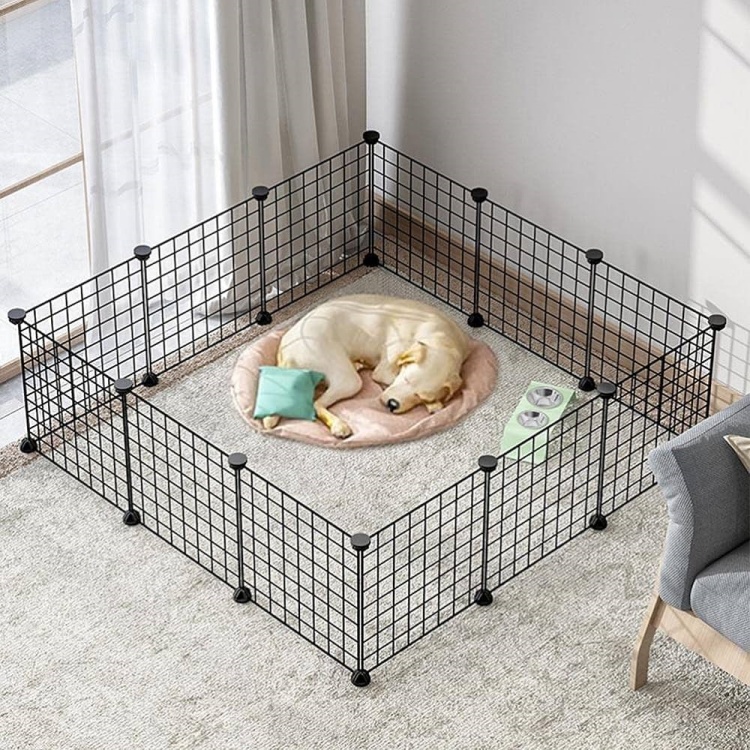 Heavy Duty Pet Dog Enclosure Large Outdoor Pet Enclosure Dog Kennel Portable Indoor Metal Dog Cage Fences