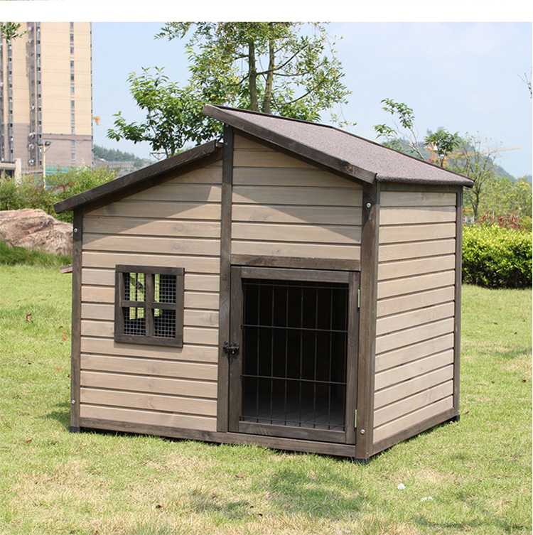 Manufacturer Luxury Outdoor Solid Wood Universal Dog Kennel Waterproof Dog Cage Villa Extra Large Dog House Furniture