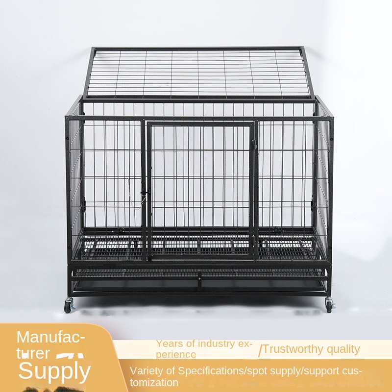 Heavy-Duty Metal Dog Kennels &amp; Crates for Large Dogs Easy-to-Assemble Pet Pens with Wheels and Detachable Trays