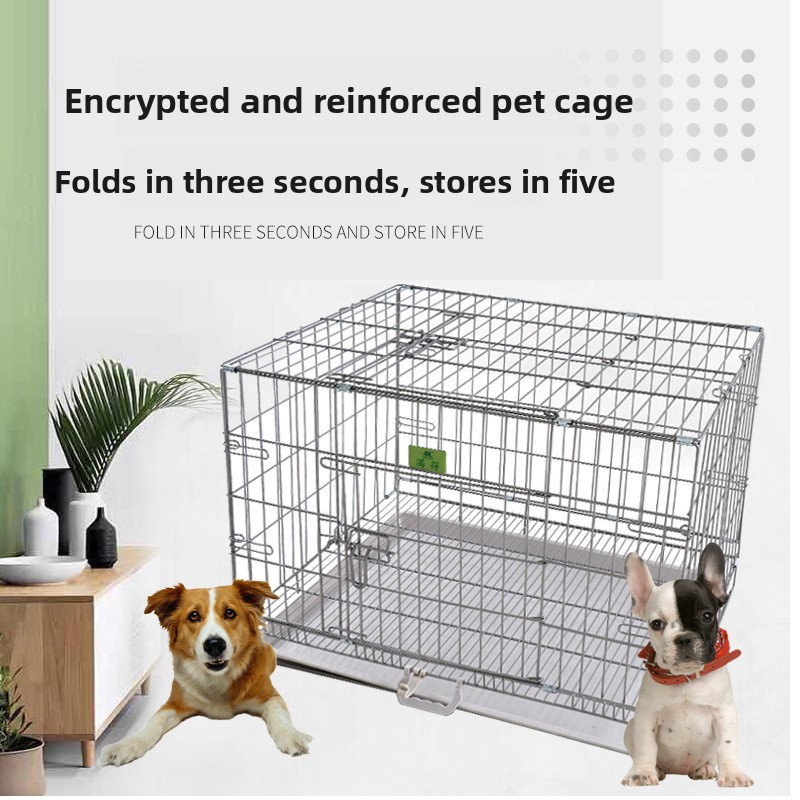 Portable Powder-Coated Foldable Steel Wire Dog and Cat Pet Cages Wholesale