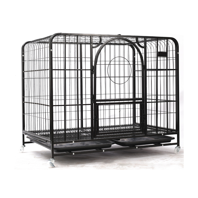 Heavy Duty Metal Dog Cage Kennel Crate for Training With Removable Tray