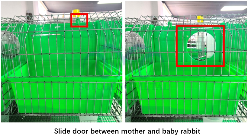 Stackable Doe &amp; Litter Cage Mother and Baby Rabbit Cage System for Breeding Rabbit